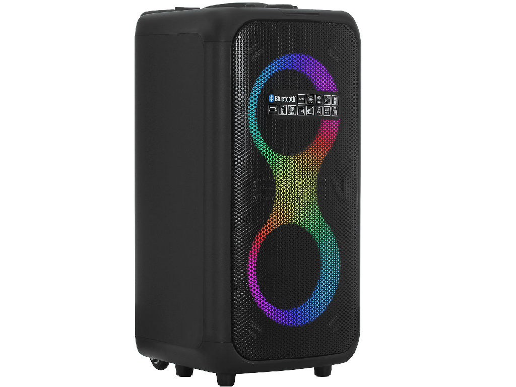 Partybox SVEN "PS-1000" 180W, TWS, Bluetooth, FM, USB,LED-display, 8000mA*h, Black