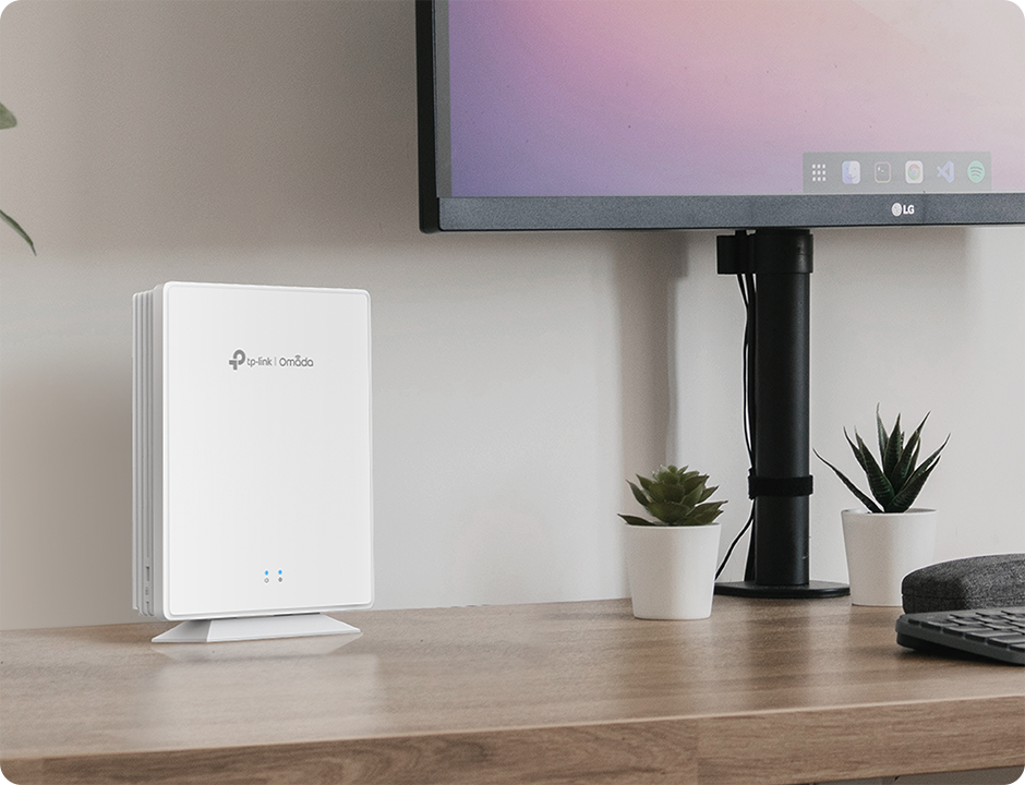 Wi-Fi 6 Dual Band Access Point TP-LINK "EAP650-Desktop", 2976Mbps, OFDMA, 4xGbE, FXS, Omada Mesh, PoE++