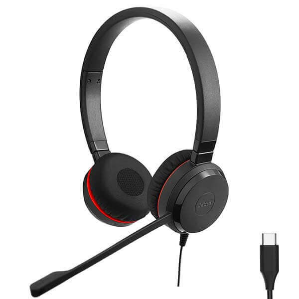 Headset Jabra Evolve 20 SE, Stereo MS, USB C/A adapter, Leather, Black