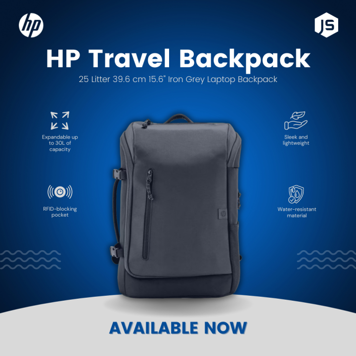 15.6" NB backpack - HP Travel 25 Liter 39.6 cm (15.6) Iron Grey Laptop Backpack