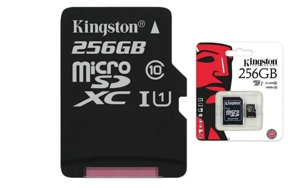 .256GB MicroSD (Class 10) UHS-I (U1) +SD adapter, Kingston Canvas  Select Plus Gen3 "SDCS3/256GB"  (R:150MB/s)