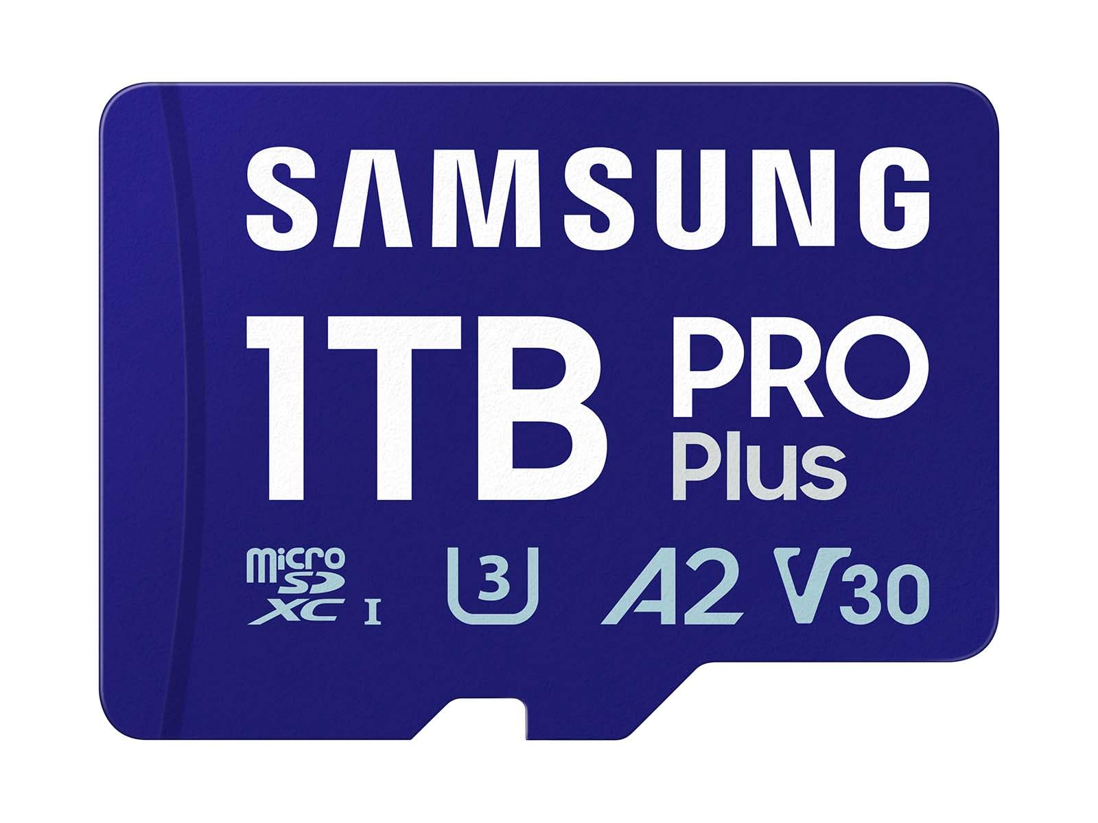 1.0TB MicroSD (Class 10) UHS-I (U3) +SD adapter, Samsung PRO Plus "MB-MD1T0SA" (R/W:180/130MB/s)