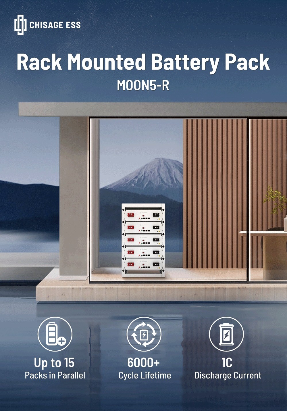 CHISAGE ESS MOON5-R Pro Rack, Battery rack for max. 4 pcs of batteries