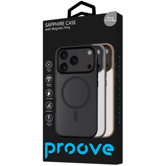 Proove Apple iPhone 17 Pro Max, Sapphire with MagSafe Proove,Natural Titanium TPU