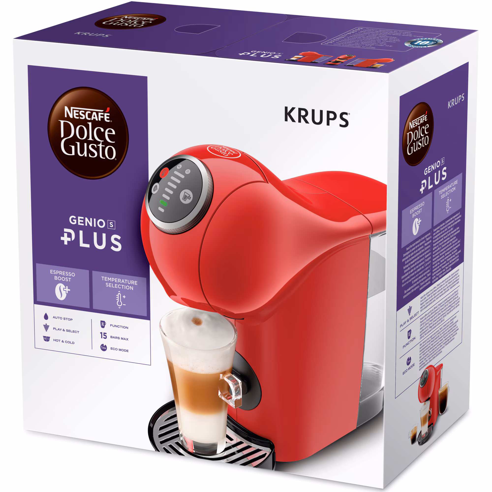 Capsule Coffee Maker Espresso Krups KP340510 + Cadou Cafea Nescafe Dolce Gusto (4 buc.)
