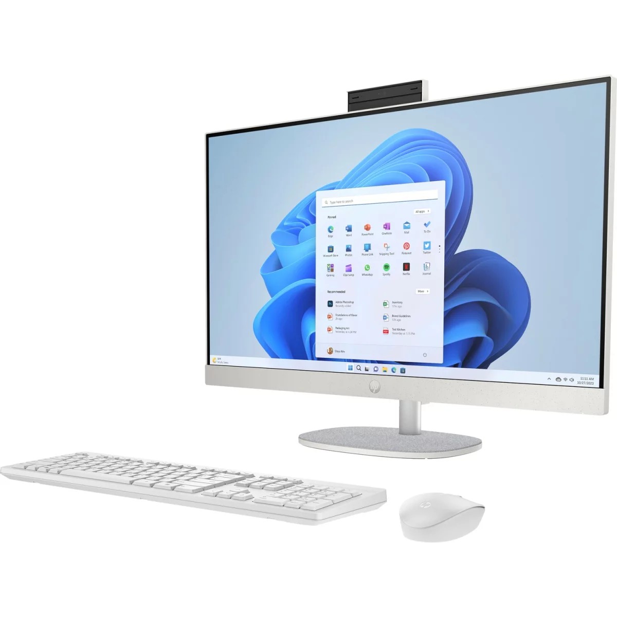 HP AIO 27-cr1031ci White (27" FHD IPS 300nit Core Ultra 7 155U 1.7-4.8GHz, 16GB, 512GB SSD, Wired KB&MS, FreeDOS)