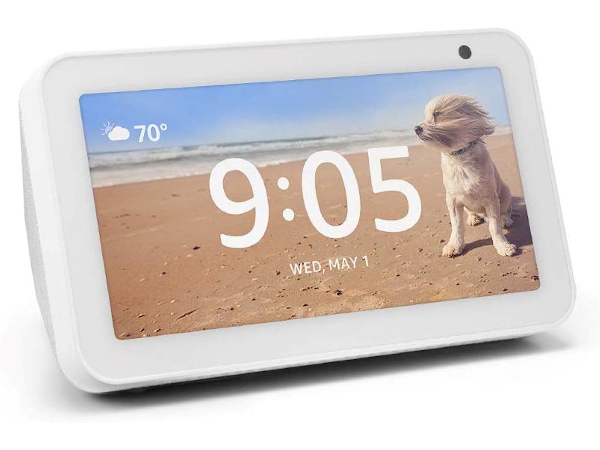Amazon Echo Show 5 (3rd Gen) Smart Display and Alarm Clock, Glacier White