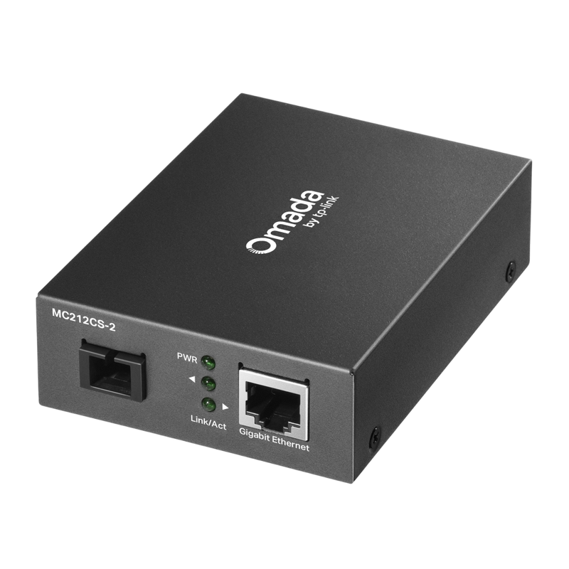 1000MB RJ45 to 1000M SC fiber Converter MC212CS-2, Send: 1310nm, Receive: 1550nm, Up to 2km (replacing FC311B-2)