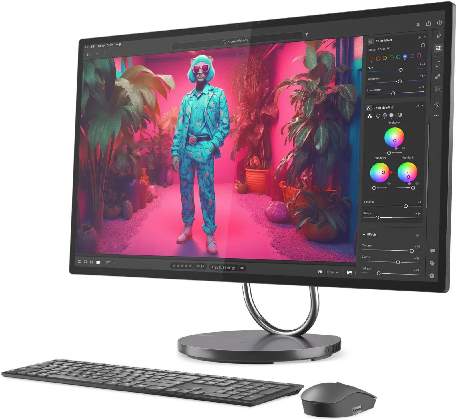 Lenovo AIO Yoga 32ILL10 (31,5" UHD IPS 495nits Core Ultra 7 258V 2.2-4.8GHz, 32GB, 1TB SSD, Ultraslim Wireless KB&MS, Wireless Charger, Win 11 Pro)