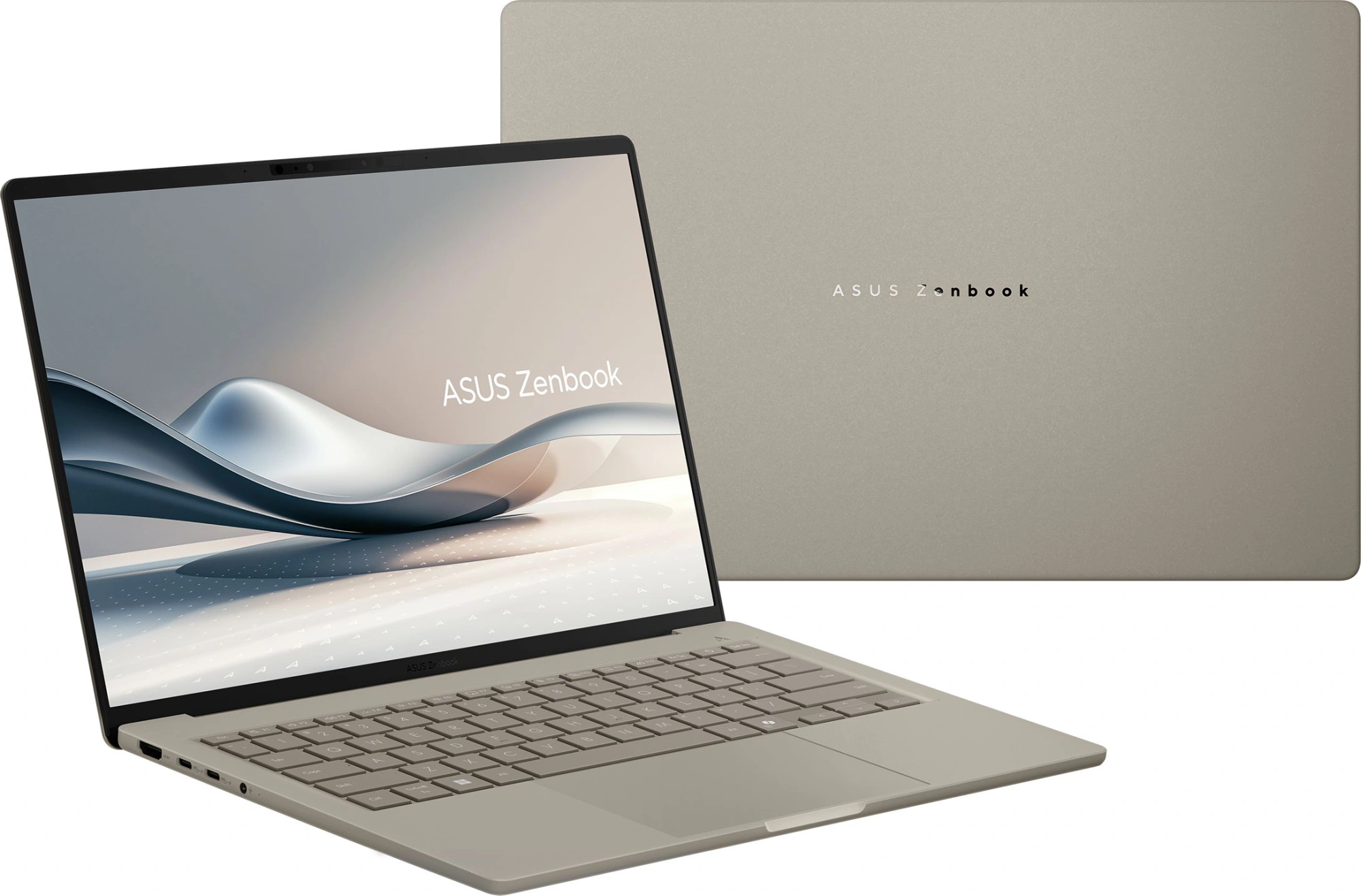 NB ASUS 14.0" Zenbook A14 OLED UX3407QA Beige (Snapdragon X X1-26-100 16Gb 512Gb Win 11)