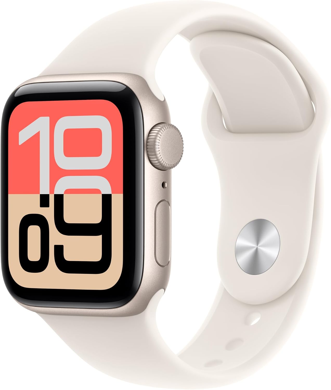 Apple Watch SE 3 40mm Aluminum Case with Starlight Sport Band - S/M MEH34 GPS, Starlight