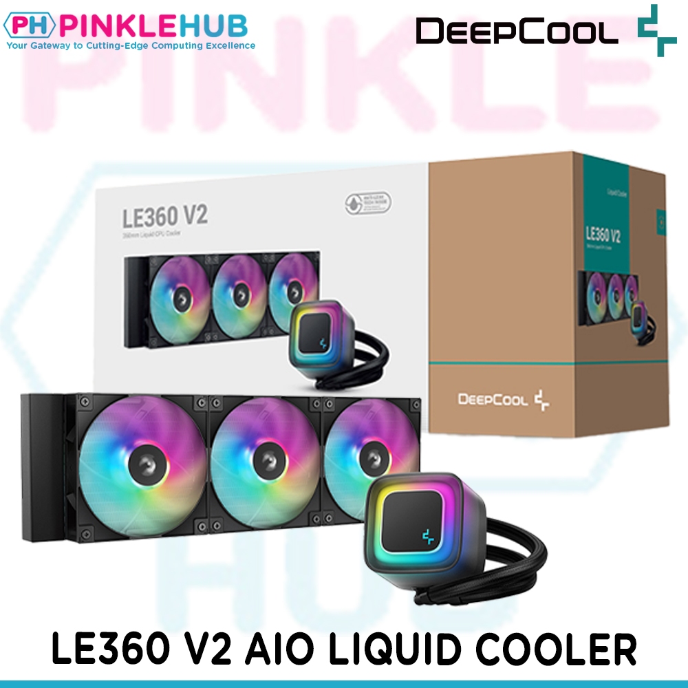 AIO Liquid Cooling Deepcool "LE360 V2" (<31.6dBA, 500-2100RPM, 75.89CFM, 3x120mm, 2500-3400RPM, ARGB, 1632g.) Black