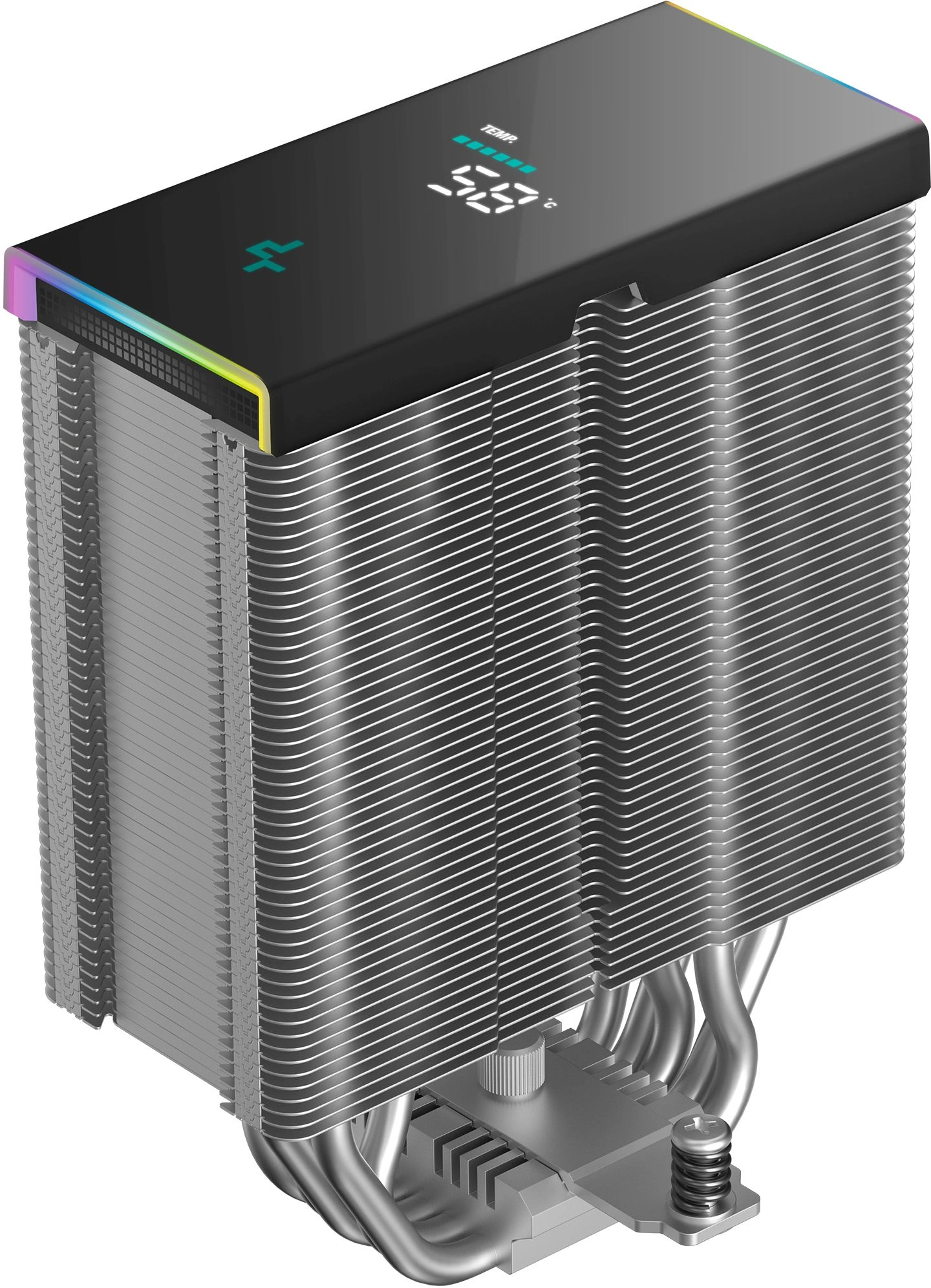 AC Deepcool "AK500S DIGITAL SE" (≤28dB, 500-1850RPM, 68.99 CFM, 120mm, ARGB, 5x6mm, Display, 904g.) Black