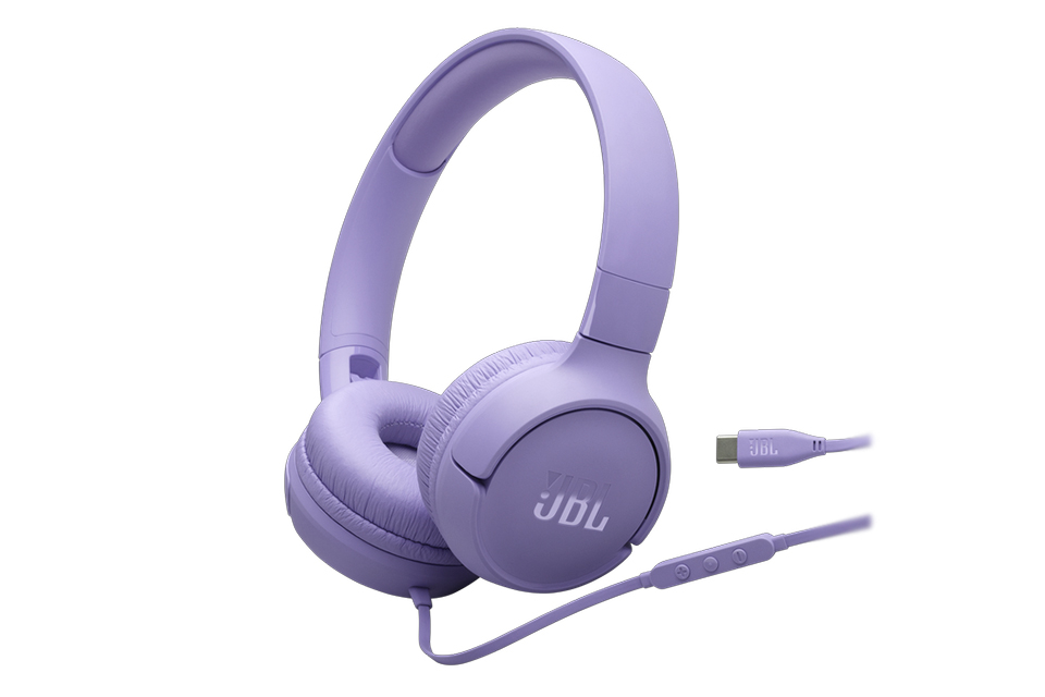 Headphones JBL T520C USB-C, Purple