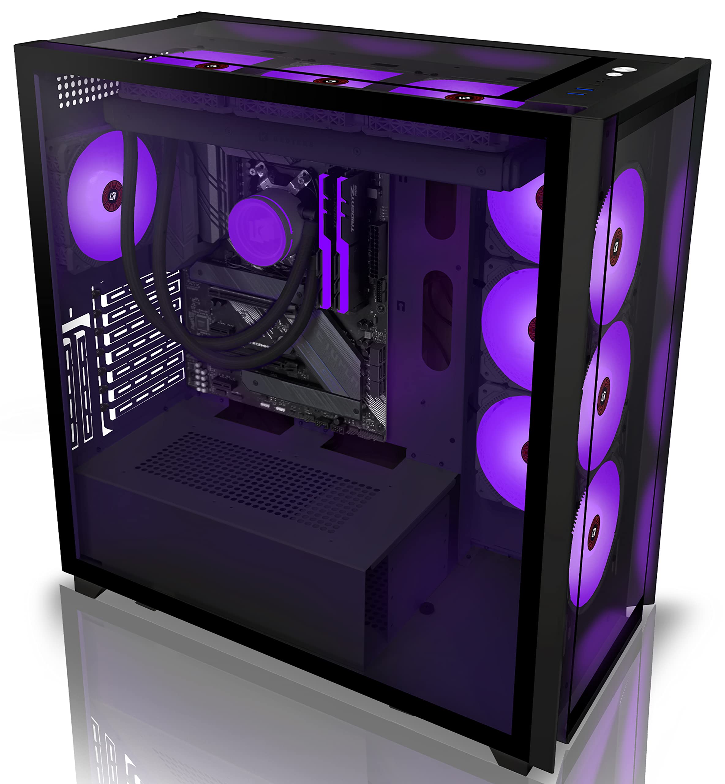 Case ATX Cougar OmnyX White w/o PSU 2x160front 2x160rear PWM ARGB fans Glass: Top & Side, RGB Hub 4xUSB3.0 2xUSB-C21x2.5" 2x3.5" RGB Button, White