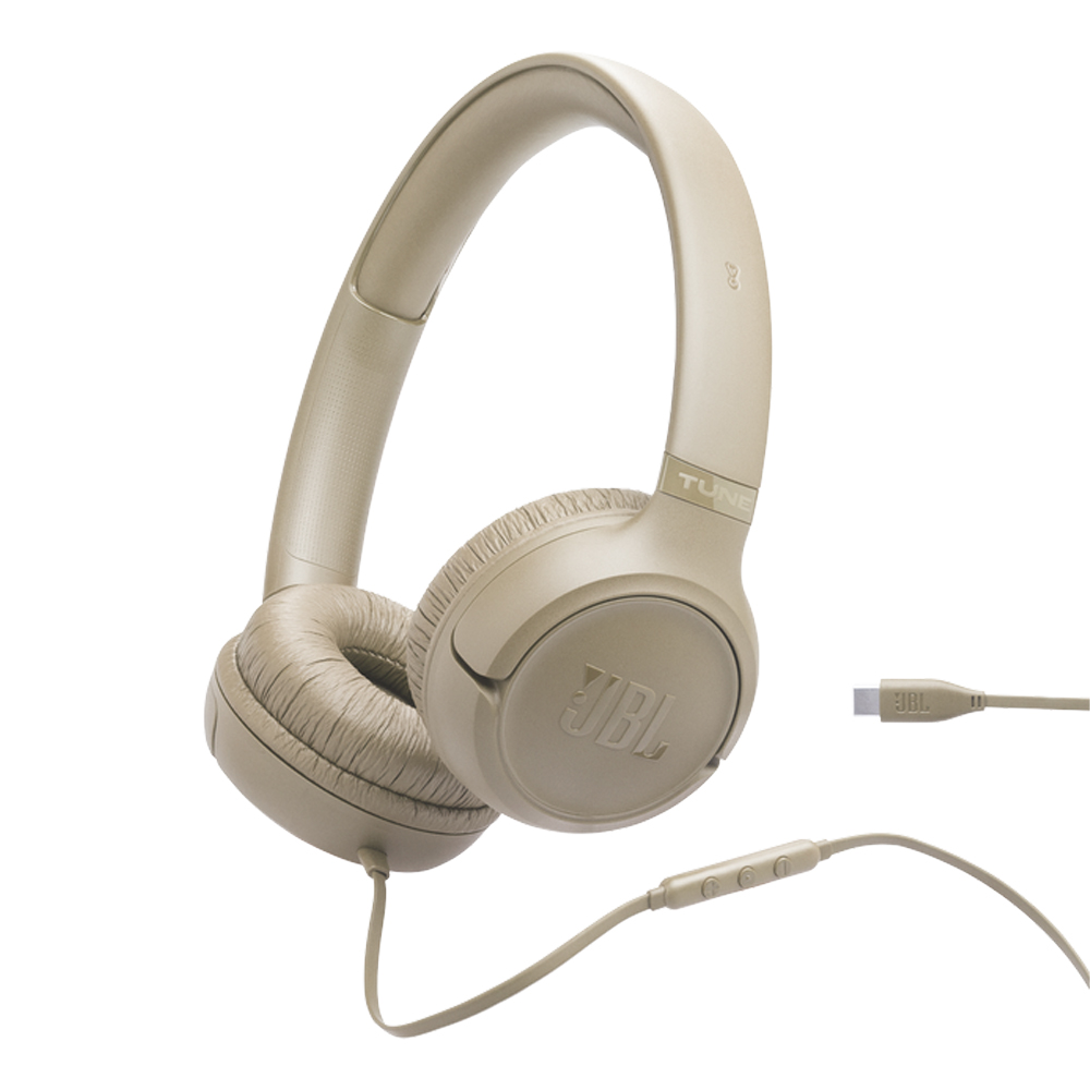 Headphones JBL T530C Beige, USB-C, On-ear