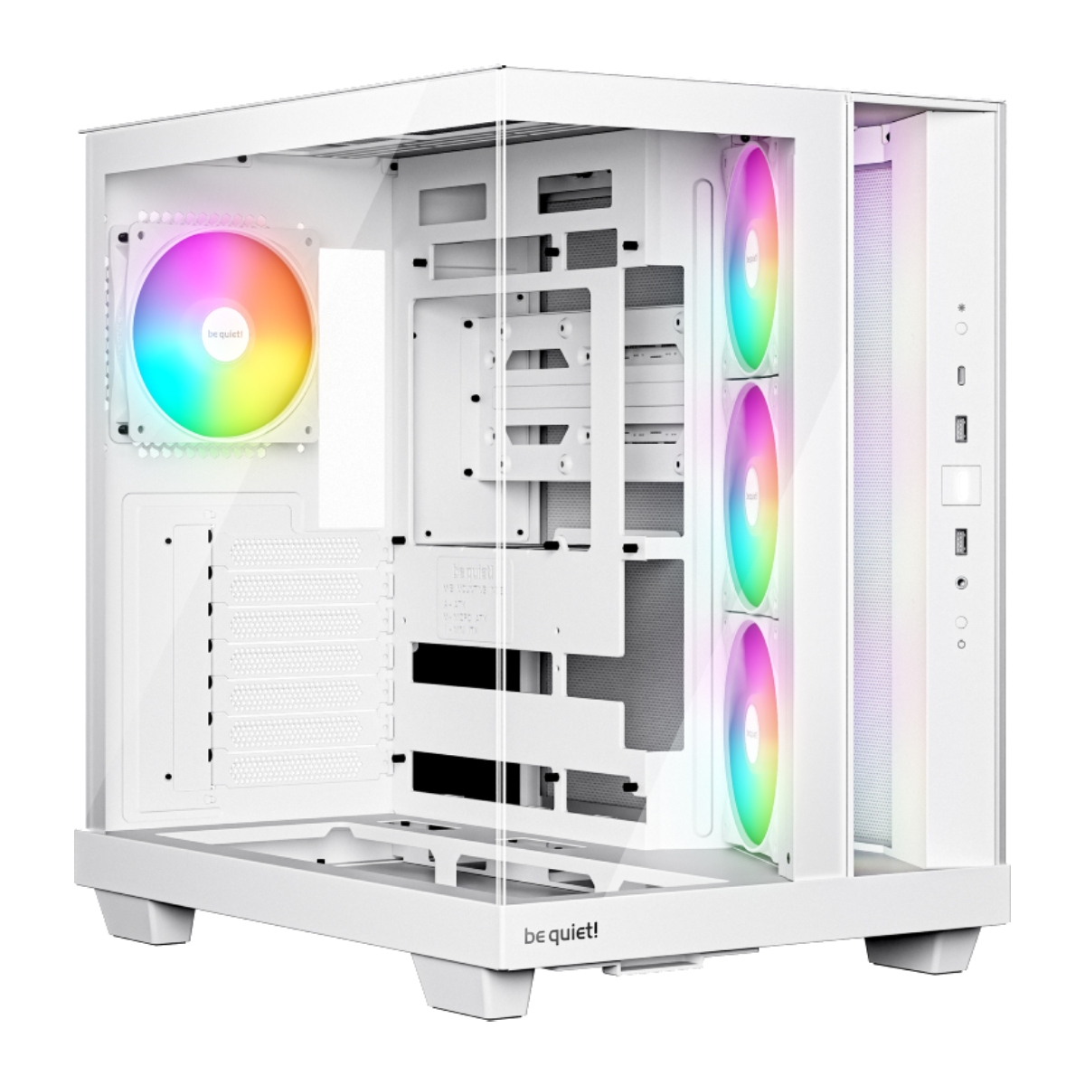 Case ATX be quiet! Ligh Base 500 LX, w/o PSU, 4x120mm ARGB fan, Front&Side TG, DF, USB-C, 2xUSB3.2, 1x3.5", 2x2.5", ARGB controller, Black
