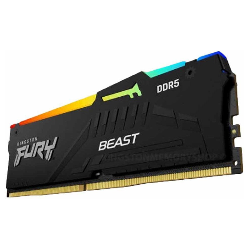 ..8GB DDR5-6000MHz  Kingston FURY Beast RGB  (KF560C36BBEA-8), CL36-38-38, 1.35V, AMD EXPO 1.0/Intel XMP 3.0, Black