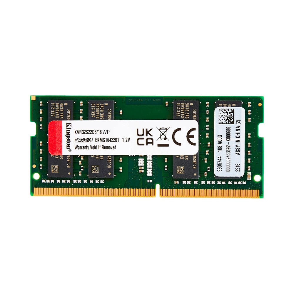 16GB DDR4- 3200MHz SODIMM Kingston ValueRAM (KVR32S22D8/16WP), 2Rx8, CL22, 260pin, 1.2V