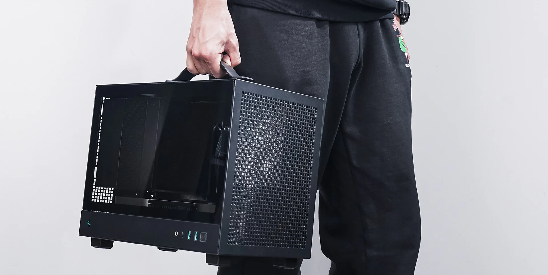 Case mATX Deepcool CH260, w/o PSU, No fans, TG, 2xUSB3.0, 1xUSB-C, 1x2.5", 1x3.5", Black