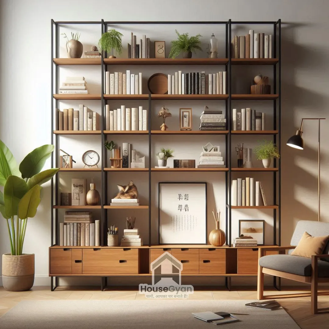 Bookshelf 5-Tier Barkan "S170X5LO" H*W*D cm: 170*70*30.