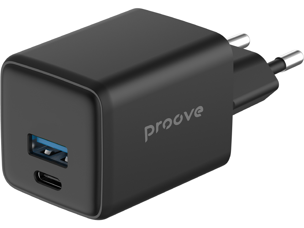 Incarcator Proove Pocket Gan 30W (Type-C + USB), Black