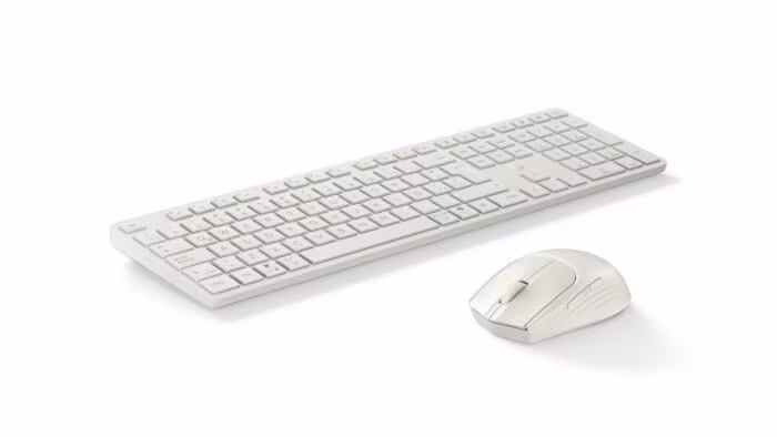 Wireless Keyboard & Mouse HP 490C, Multi-device; Spill resistant, Quiet, 4000dpi, 5 buttons (4prog), Multi surface, 2.4GHz/BT, 2xAAA/1xAA,EN/RU, White