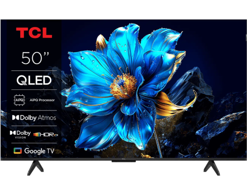 50" LED SMART TV TCL 50T69C, QLED, 4K UHD, Google TV, Black
