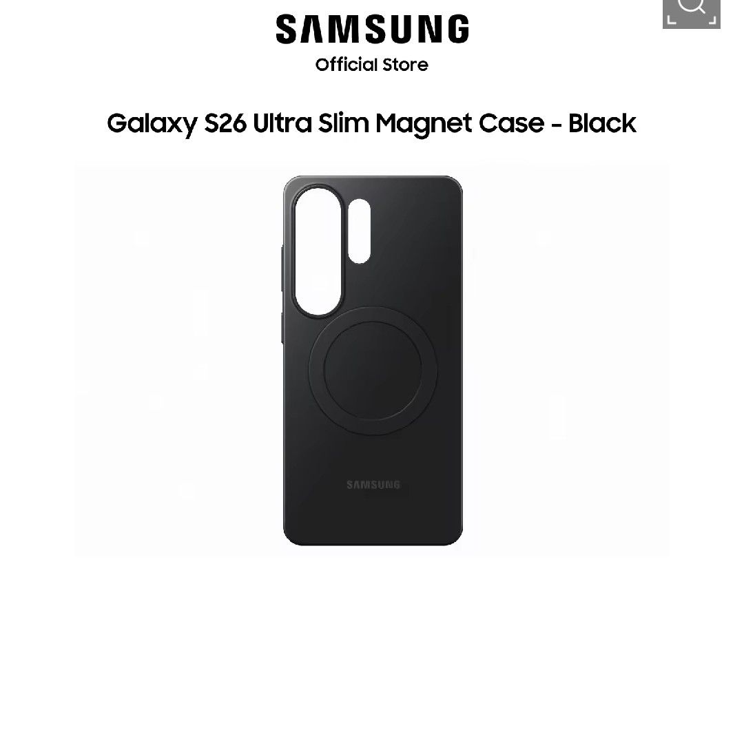 Original Sam. Slim Magnet cover Galaxy S26 Ultra, Black