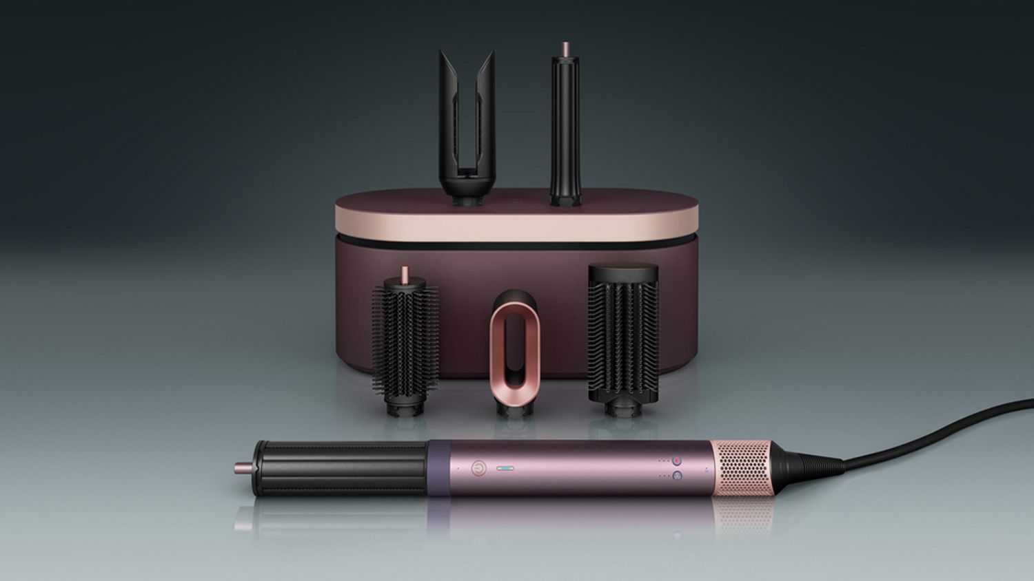 Hair Hot Air Styler set Dyson HS09 Airwrap Co-anda 2x Multi-styler & Dryer Straight+Wavy Jasper Plum (598775-01)