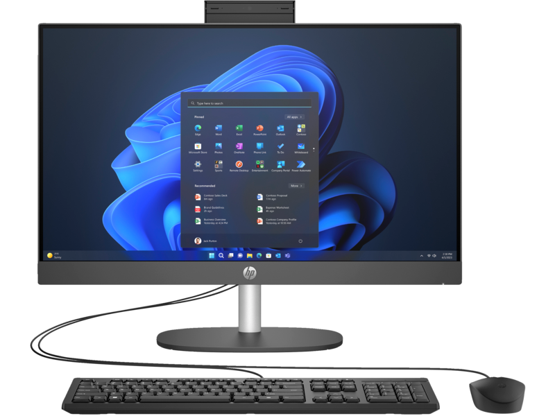 HP AIO ProOne 240 G10 Black (23,8" FHD IPS Core Ultra 7 155U 1.7-4.8GH, 16GB, 512GB, wired KB&MS, FreeDOS)