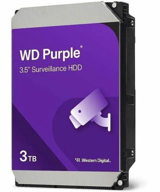 3.5" HDD  3.0TB-SATA-128MB Western Digital "Purple (WD34PURZ)", Surveillance, CMR