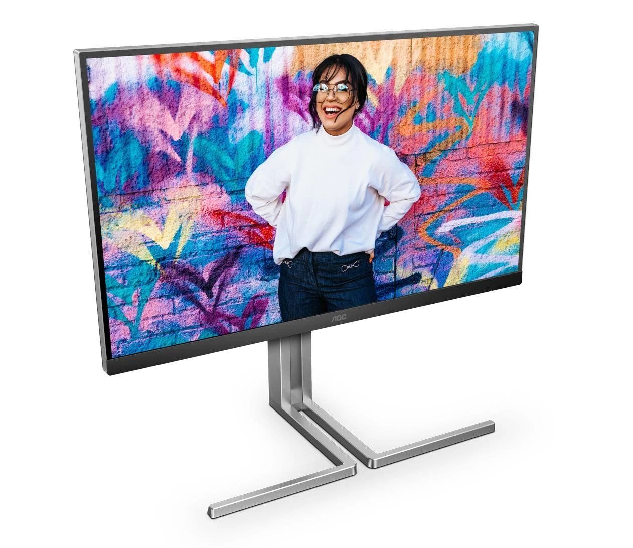 32" AOC U32U3CV,Black,IPS,3840x2160,60Hz,Adaptive Sync,4ms,400cd,HDR400,HDMI+DP+USB+TypeC,Spkrs,Pivot