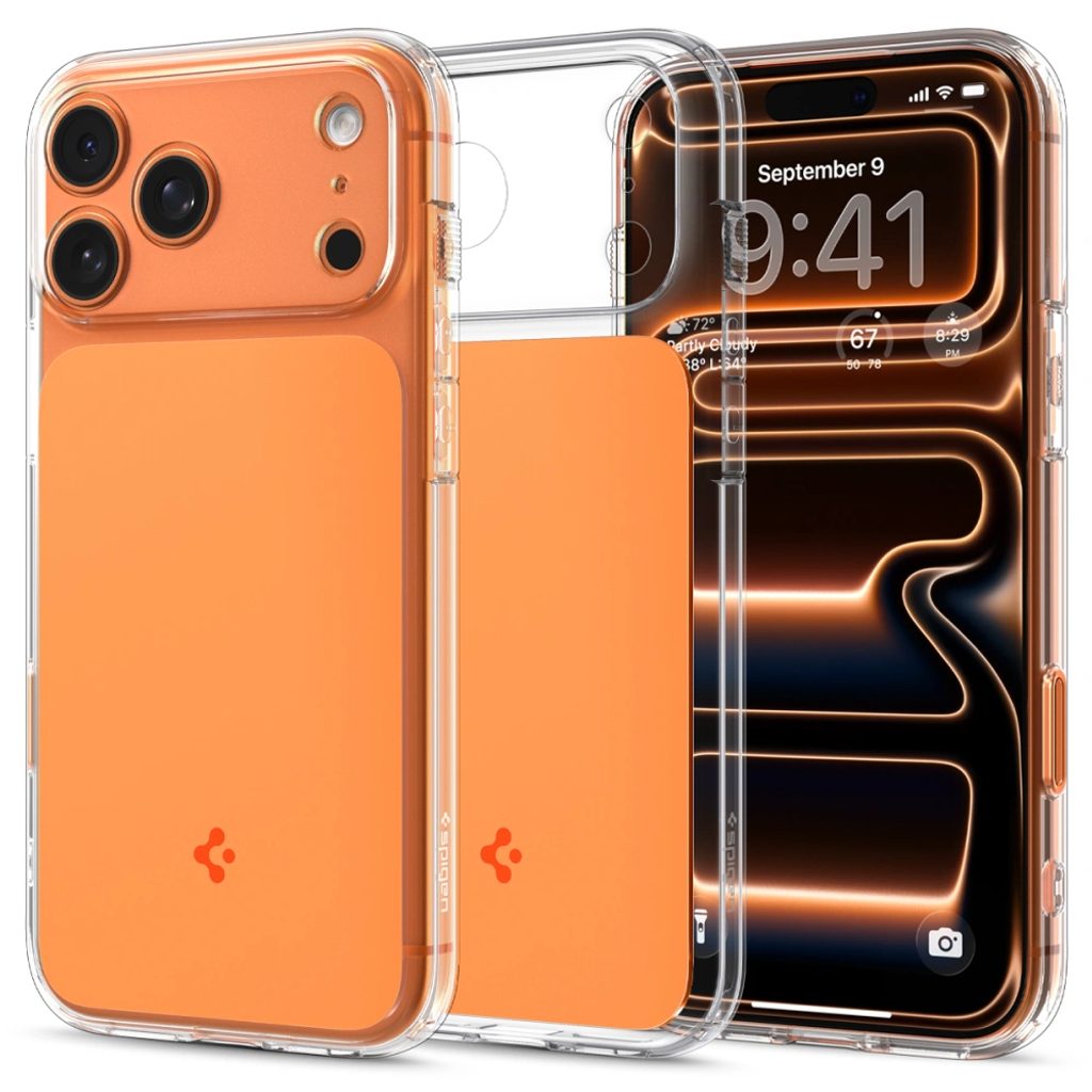 Spigen iPhone 17 Pro Max, Ultra Hybrid "T" Mag Safe, Glossy Orange