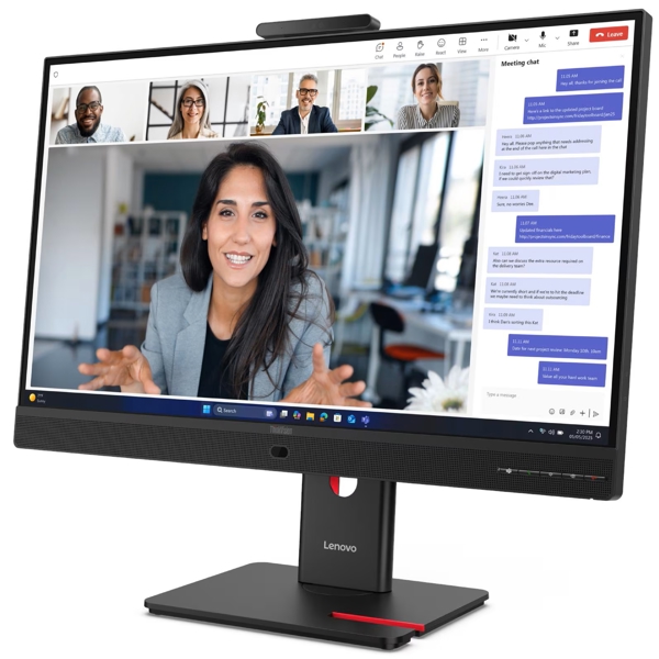 27" LENOVO ThinkVision T27QD-4v, Black, IPS, 2560x1440, 120Hz, 4ms, 350cd, CR1500:1, HDMI+DP+USB+TypeC, WebCAM, Spkrs, Pivot