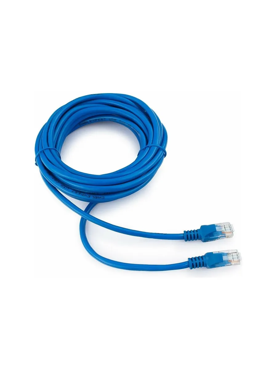 5m, Patch Cord  Blue, PP12-5M/B, Cat.5E, Cablexpert, molded strain relief 50u" plugs