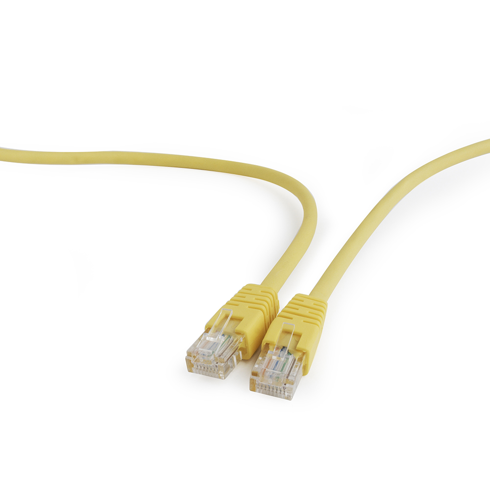 5m, Patch Cord  Yellow, PP12-5M/Y, Cat.5E, Cablexpert, molded strain relief 50u" plugs