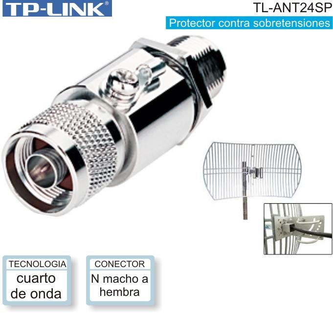 TP-Link Surge Protector, TL-ANT24SP, N-type Male to Female connector