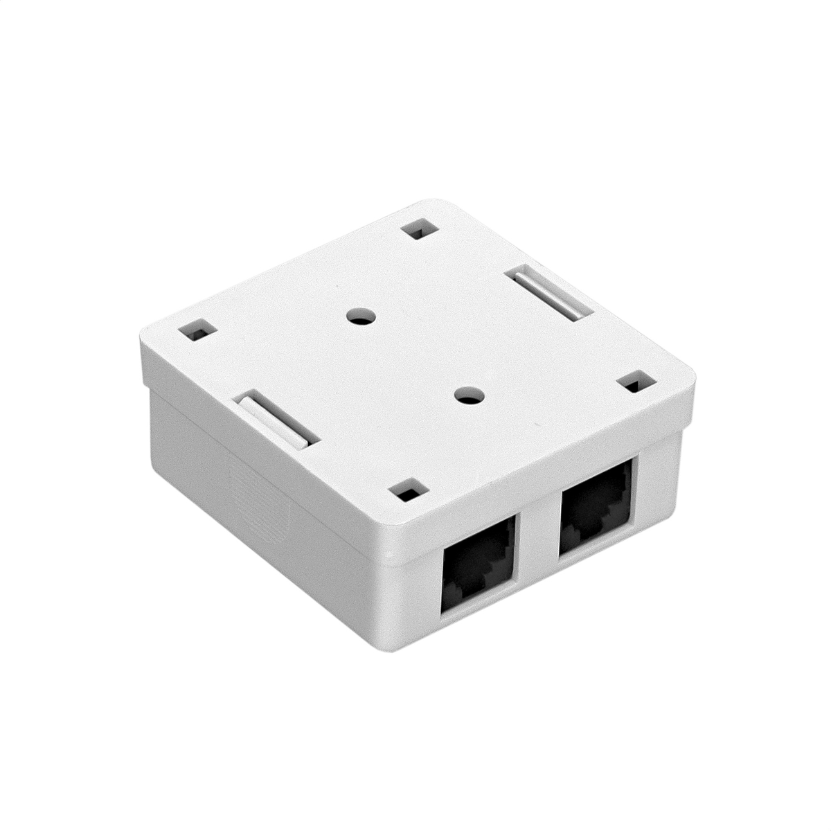 2xRJ45 Surface Box 2 port UTP Cat 6  PCB jack
