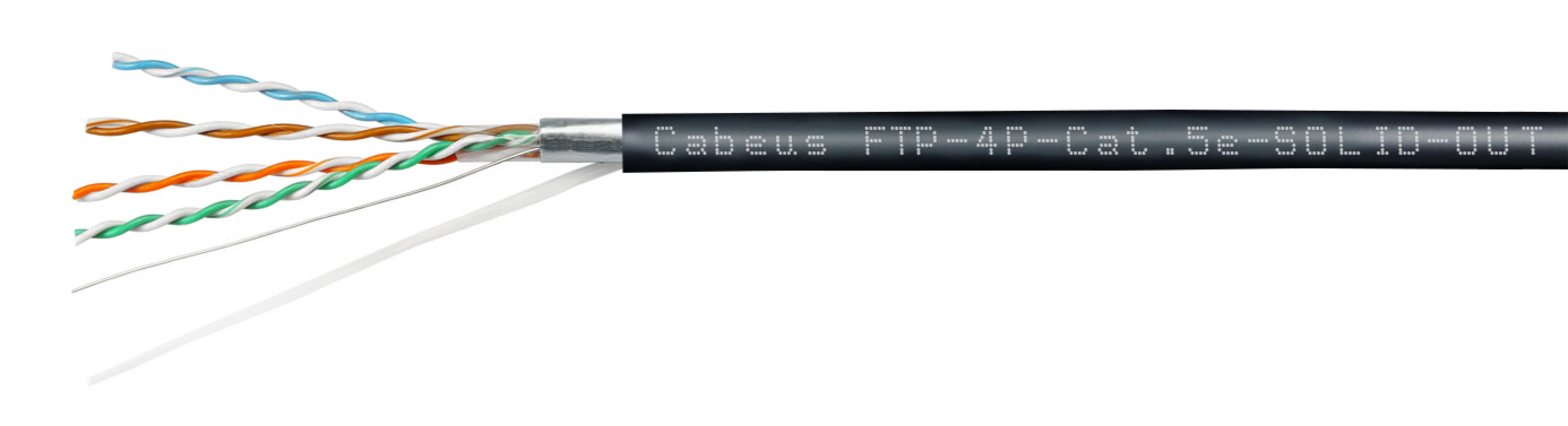 Cable FTP Cat.5E, 305m, CCA,24awg 4X2X1/0.52, solid gray, APC Electronic
