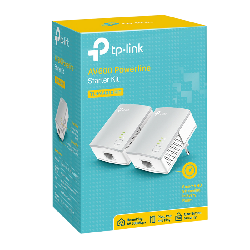 Powerline Adapter TP-Link, TL-PA4010 KIT, AV600, 1x100Mbps Port