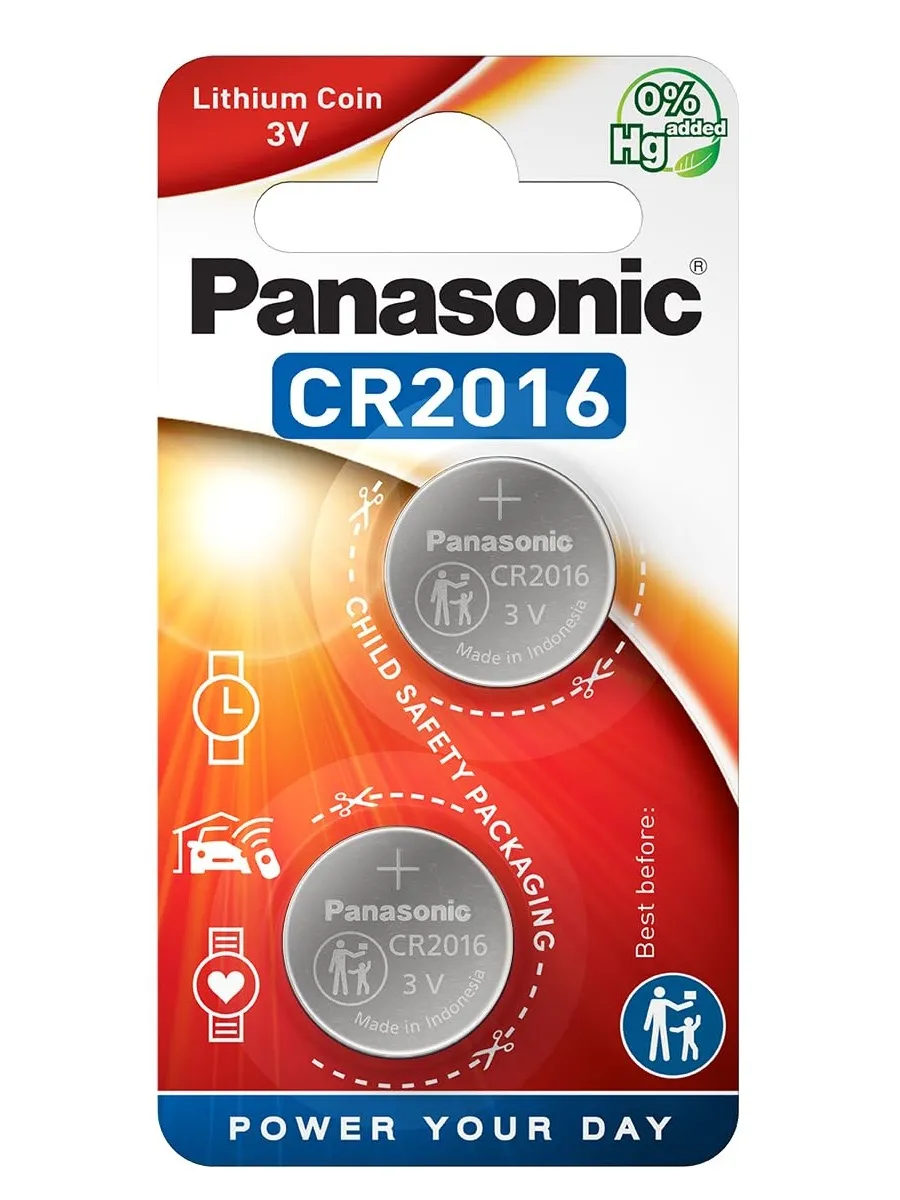 CR2016, Blister*2, Panasonic, CR-2016EL/2B