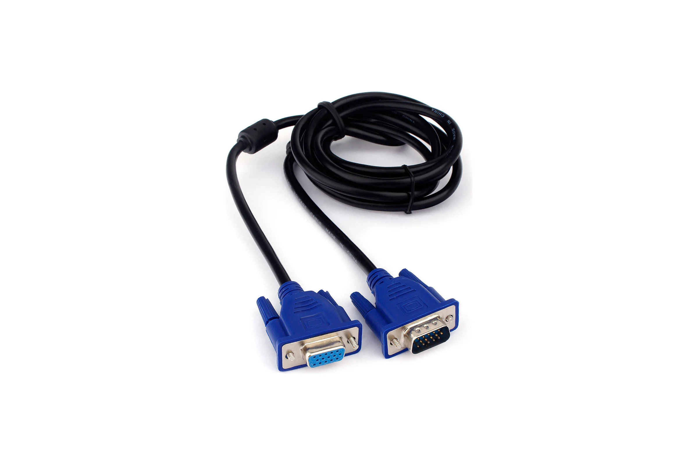 Cable VGA Premium Extension  1.8m, HD15M/HD15F Black, Cablexpert, w/2*ferrite core, CC-PPVGAX-6B