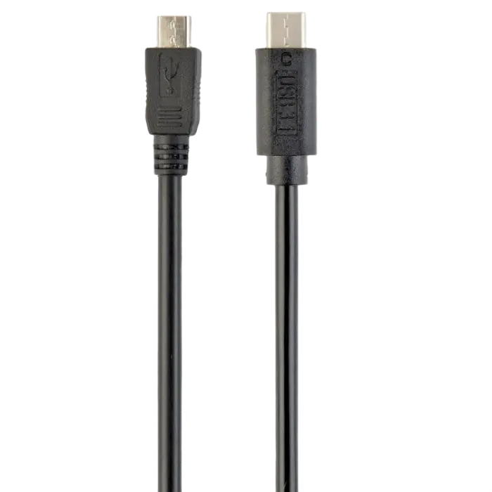 Cable  Type-C/microUSB2.0, CM/BM, 1.8 m, Cablexpert, Black, CCP-USB2-mBMCM-6