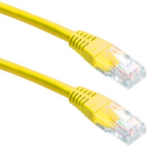 0.5m, FTP Patch Cord  Yellow, PP22-0.5M/Y, Cat.5E, Cablexpert, molded strain relief 50u" plugs