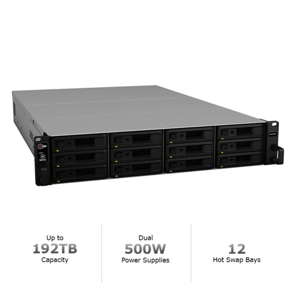 SYNOLOGY "RX1217RP", 12-bay Expansion Unit, Infiniband, 2x500W PSU