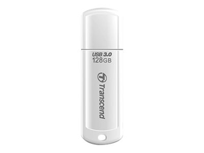 128GB  USB3.1 Flash Drive Transcend "JetFlash  730", White Classic Cap (R/W:90/40MB/s)