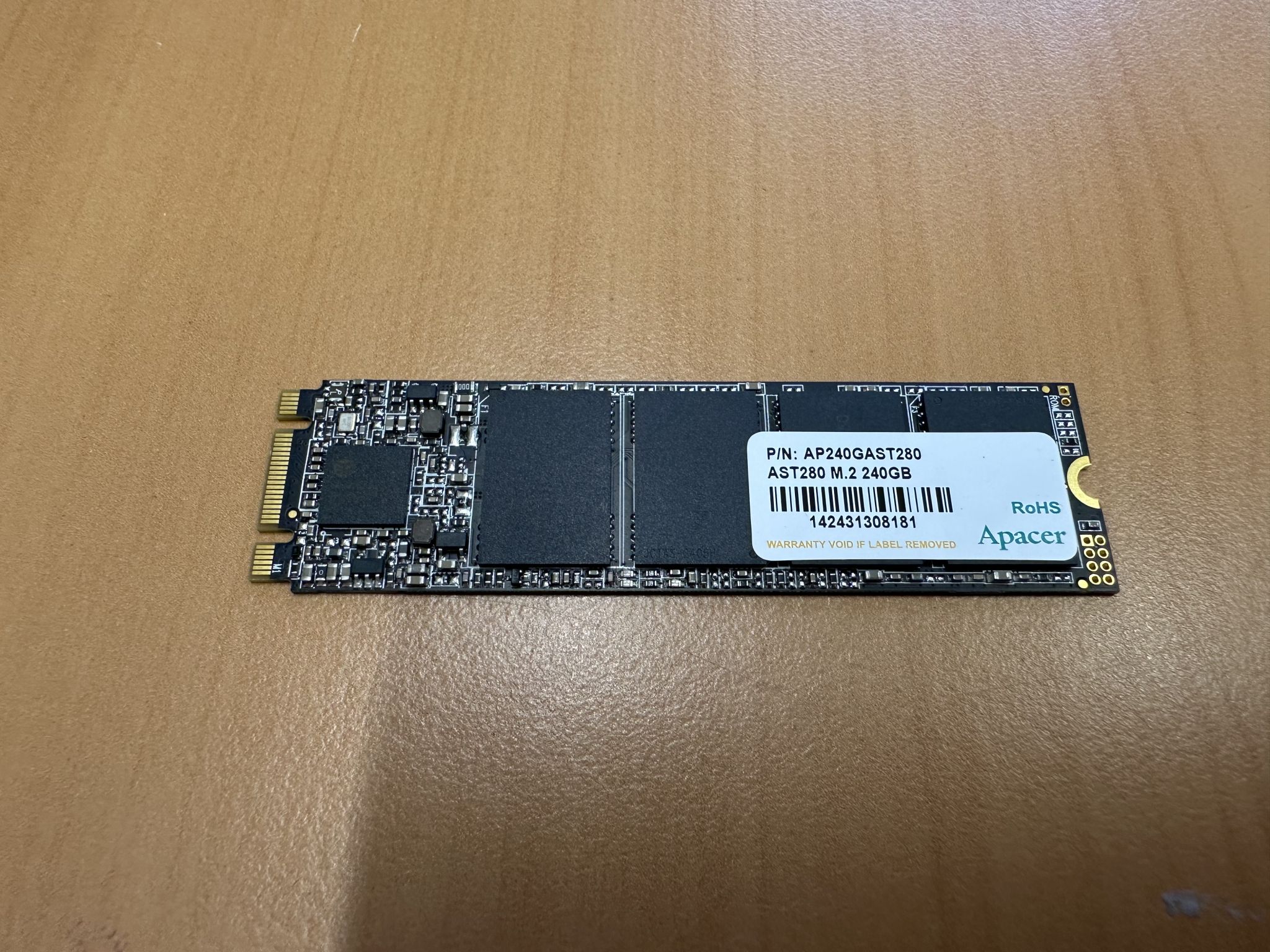 .M.2 SATA SSD  240GB Apacer AST280 "AP240GAST280" [80mm, R/W:520/495MB/s, 84K IOPS, Phison S11, TLC]
