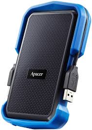 2.0TB (USB3.1) 2.5" Apacer AC631 Military-Grade Shockproof Hard Drive, Black-Blue (AP2TBAC631U-1)
