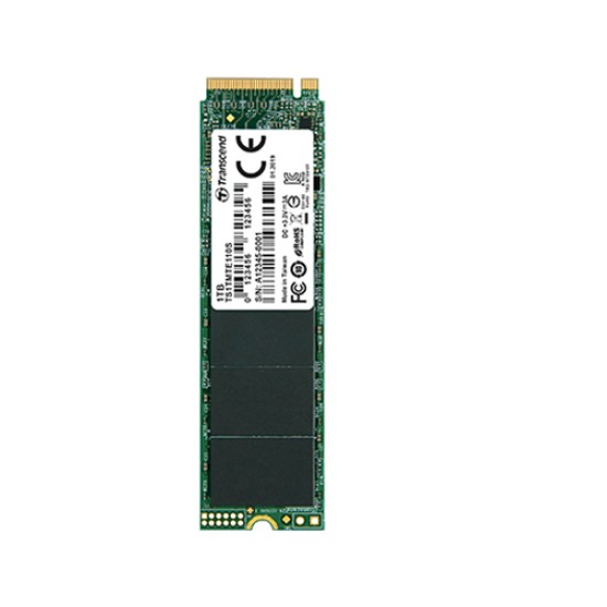 .M.2 NVMe SSD     128GB Transcend 110S [PCIe 3.0 x4, R/W:1500/550 MB/s, 95K/130K IOPS, 50TBW, 2.0M MTBF, 3D-NAND]